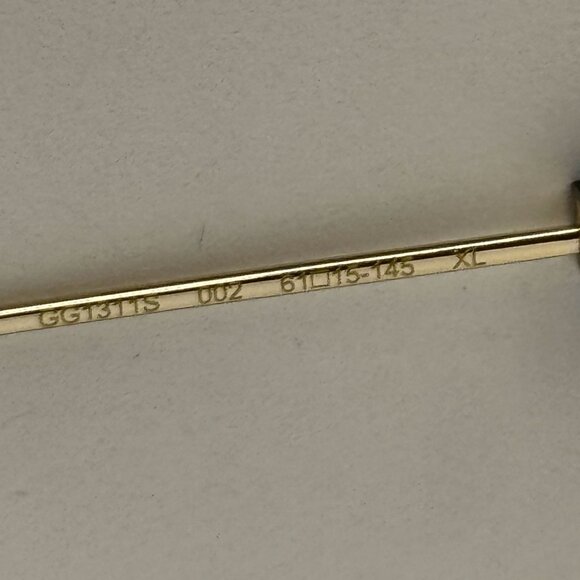 NEW GG1311S 002 AVIATOR UNISEX GOLD SUNGLASSES GUCCI - Picture 8 of 11